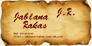 Jablana Rakas vizit kartica